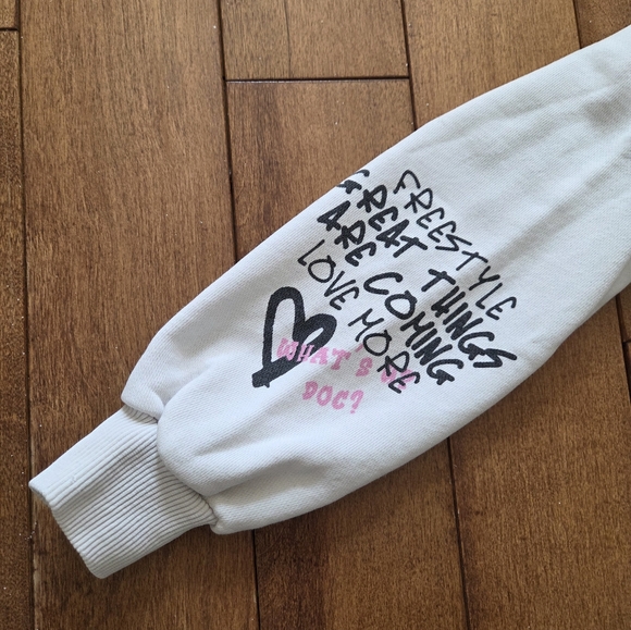 Zara Bugs Bunny Graphic White Hoodie Size 8 - Picture 3 of 8